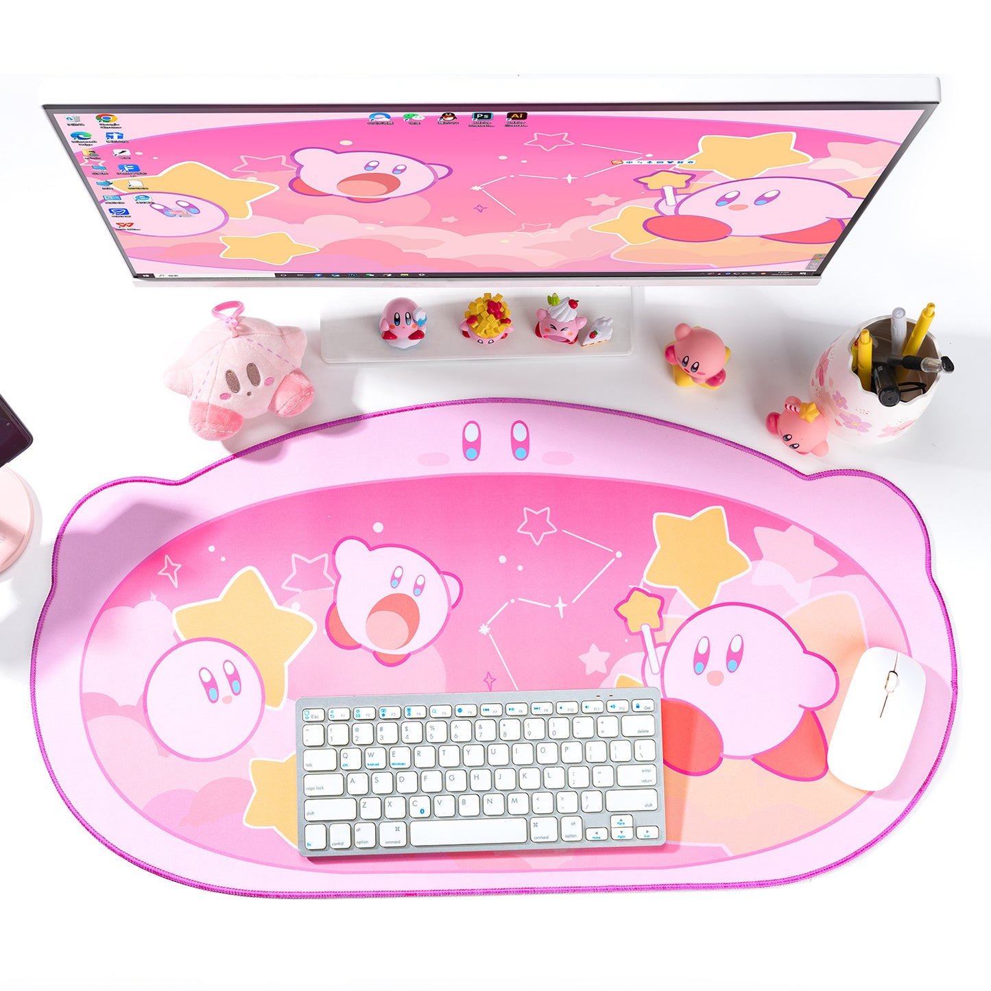 Starry Puff Desk Mat