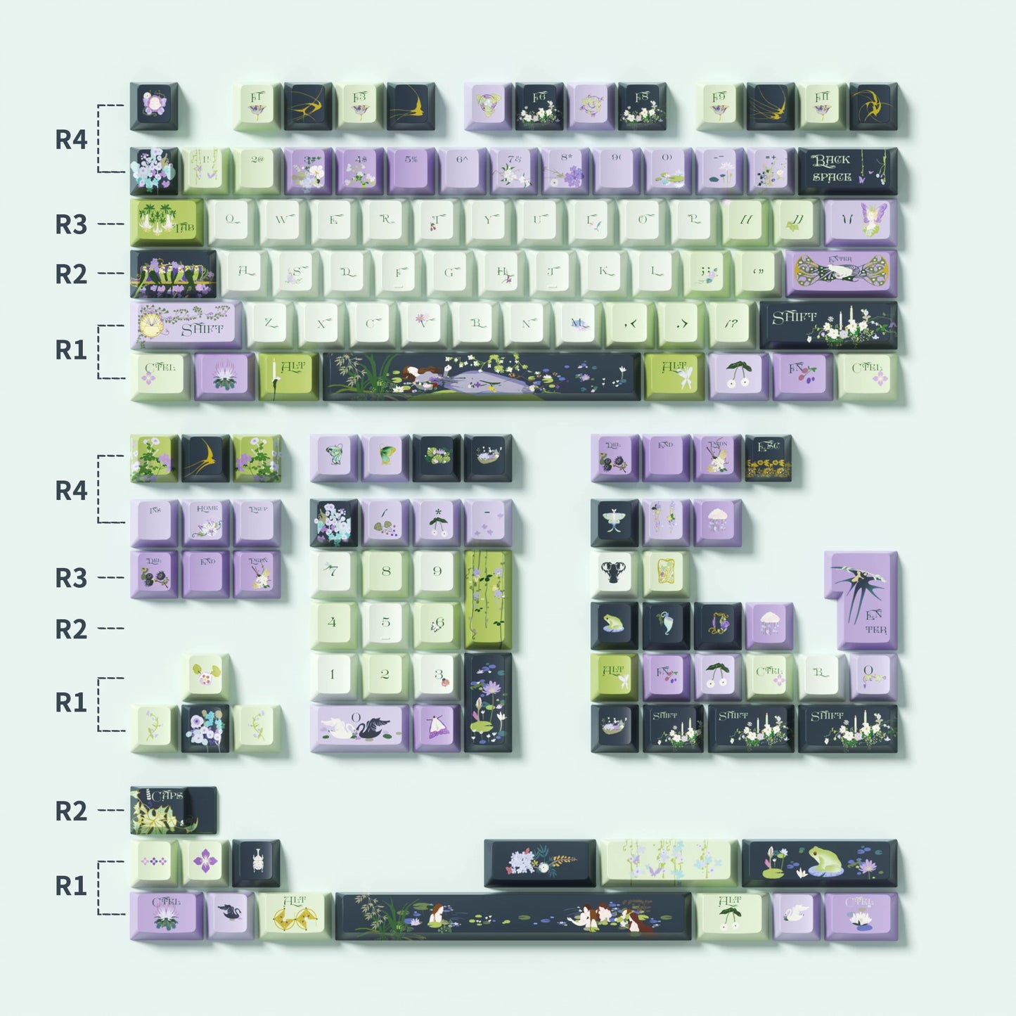 Ophelia's Whisper Keycap Set